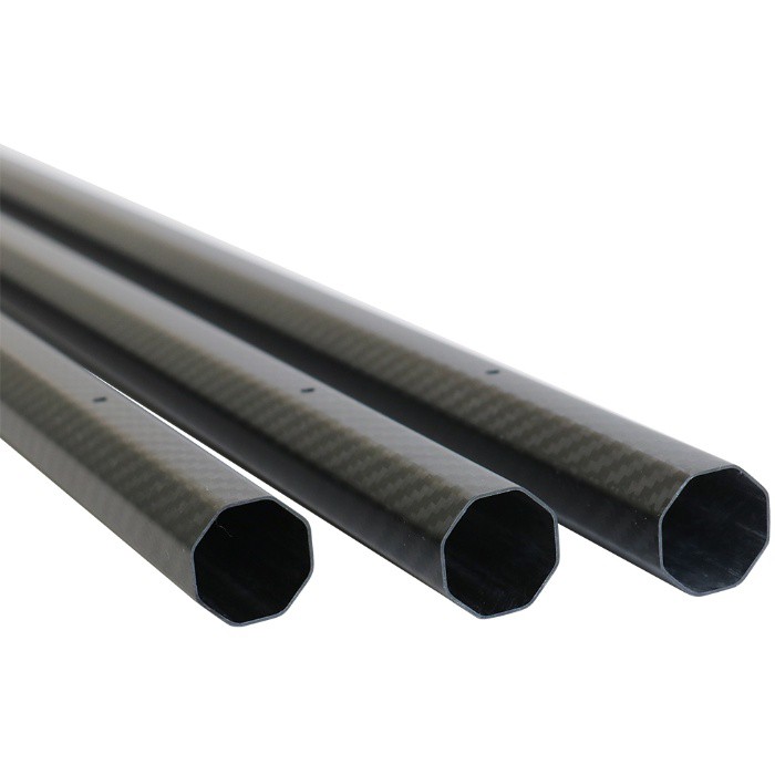 Tubo octogonal de fibra de carbono