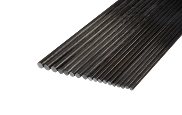 Varilla y tubo de fibra de carbono pultruida